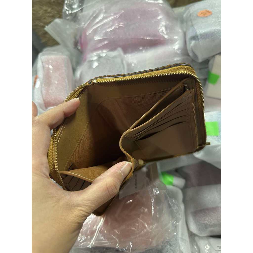 ORIG & IMPORTED CCH RARE Retail Medium Zip Around Yellow Buttercup Wallet With Braid