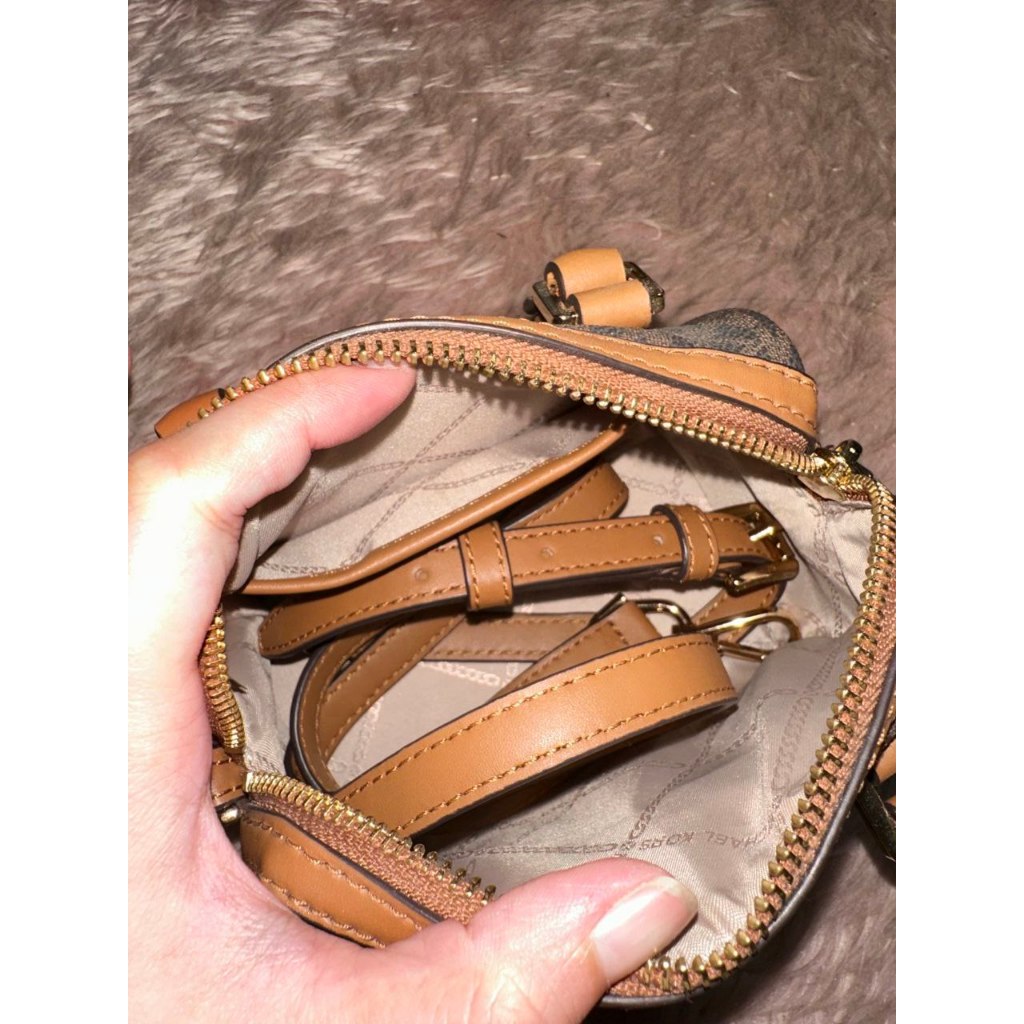 ORIG Preloved MK Bedford Legacy Extra-Small Duffle Crossbody Micro Brown Bag