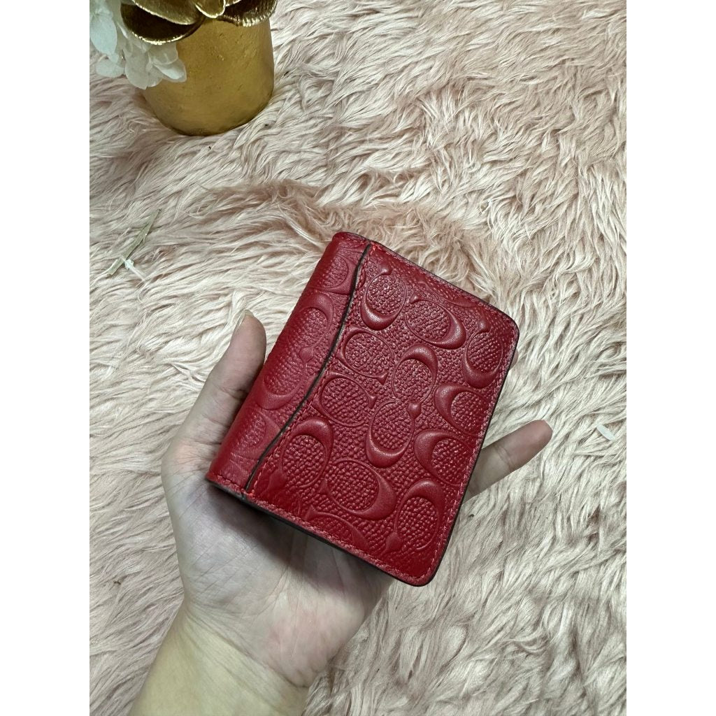 ORIG & IMPORTED CCH Mini Wallet On A Chain MWOC In Signature Leather Red