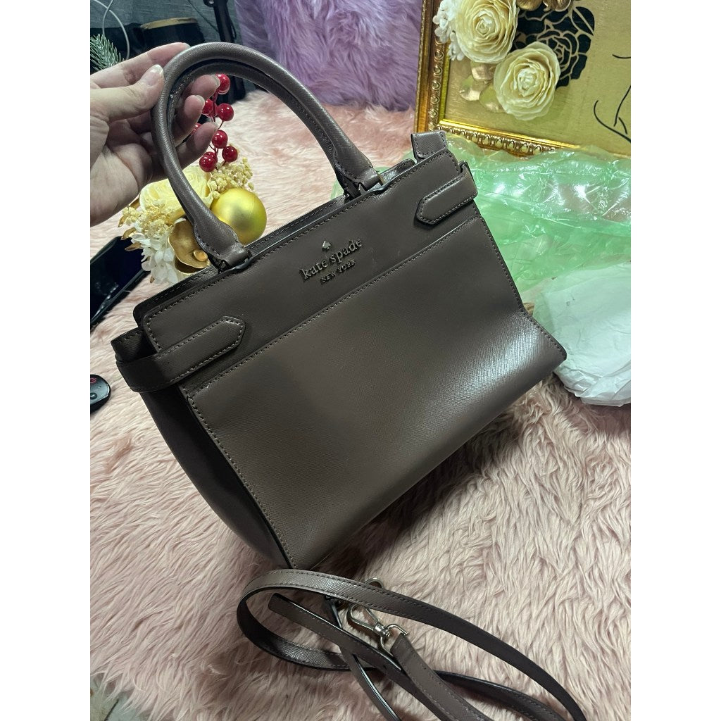 ORIG Preloved KS Staci Small Satchel Brown Bag