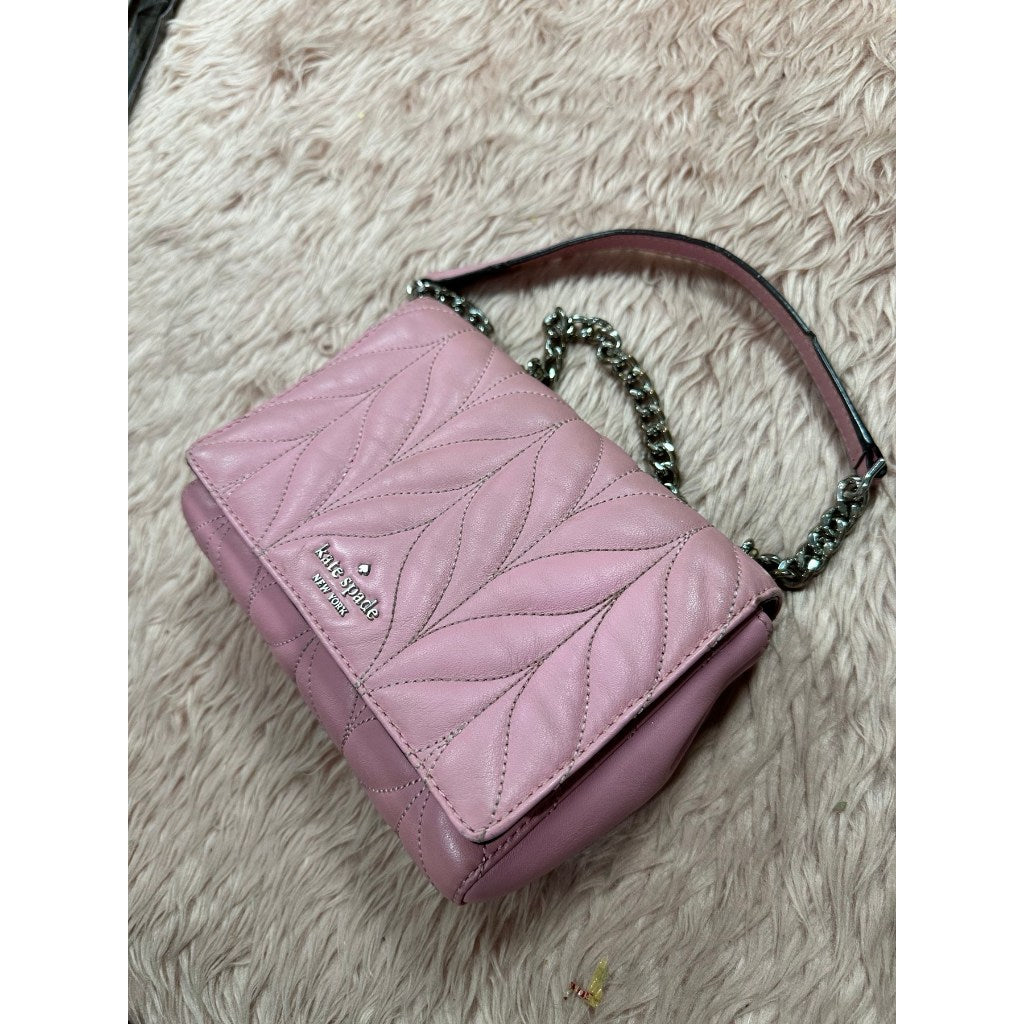ORIG Preloved KS Mini Emelyn Briar Lane Quilted Crossbody Bag Pink