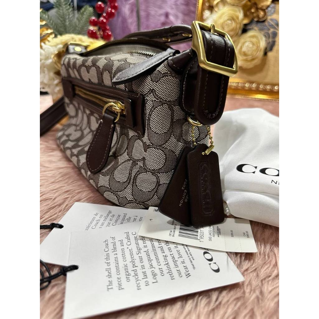 ORIG Preloved CCH RARE Retail Demi Bag In Signature Jacquard Brown Bag