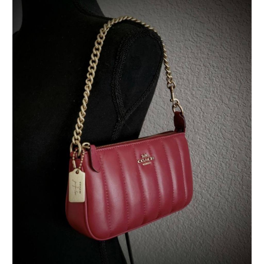 ORIG Preloved CCH Nolita 19 With Chain With Linear Quilting Black Bag