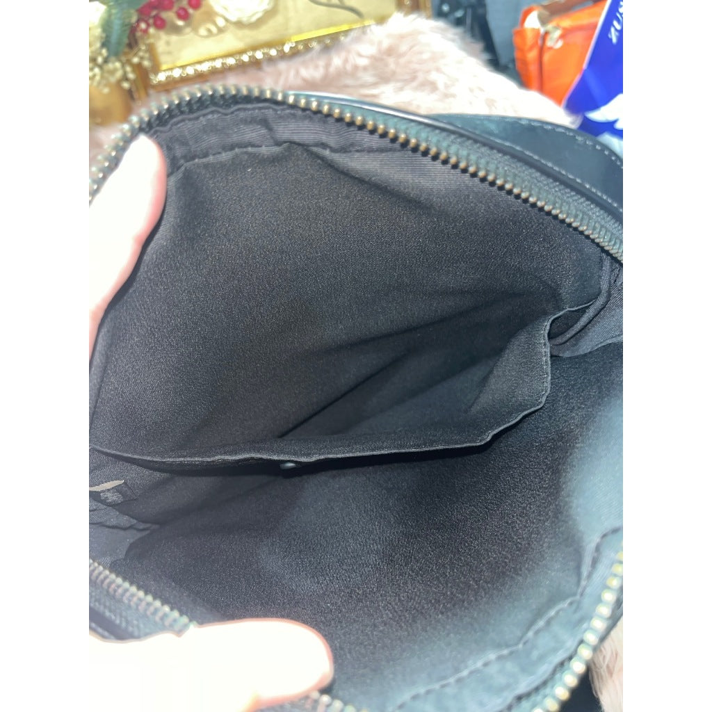 ORIG Preloved CCH Men's Houston Flight Bag In Signature Leather Black