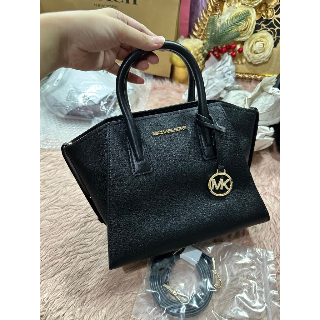 ORIG Preloved MK Avril Small Satchel Black Bag