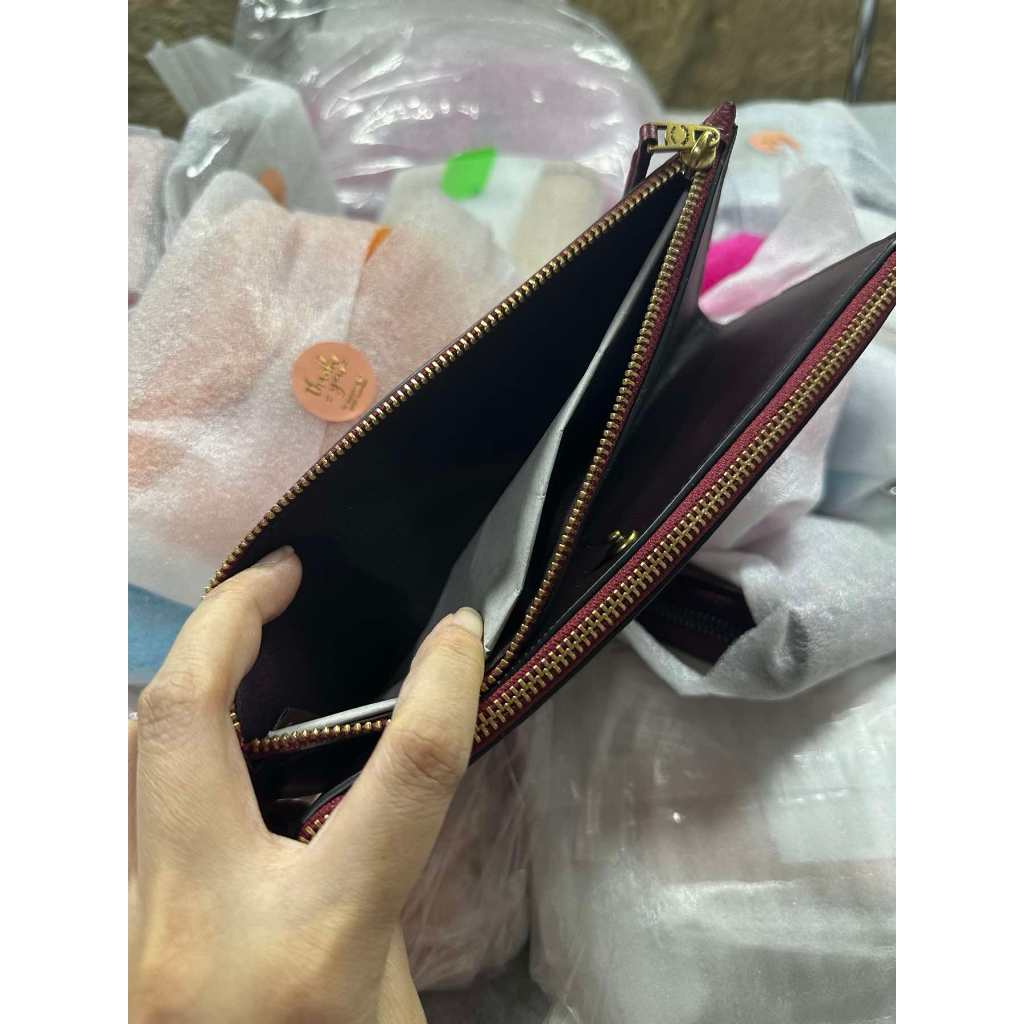 ORIG & IMPORTED CCH RARE Retail Double Zip Long Phone Wallet Phone Wristlet Cherry Red