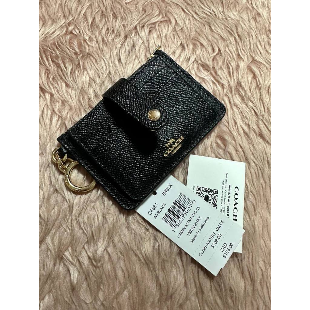 ORIG & IMPORTED Preloved CCH Attachment Card Case Slim Black Wallet