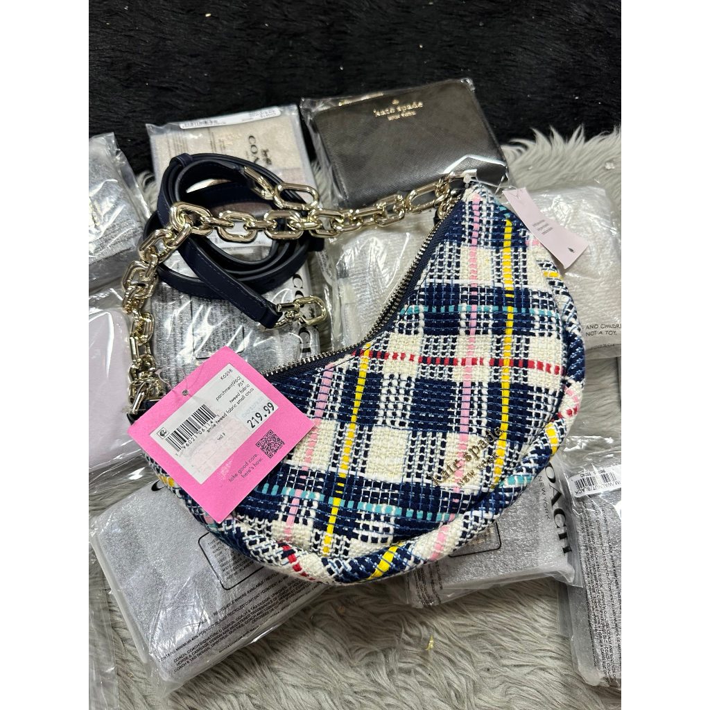 ORIG & IMPORTED KS Smile Tweed Small Crossbody Bag