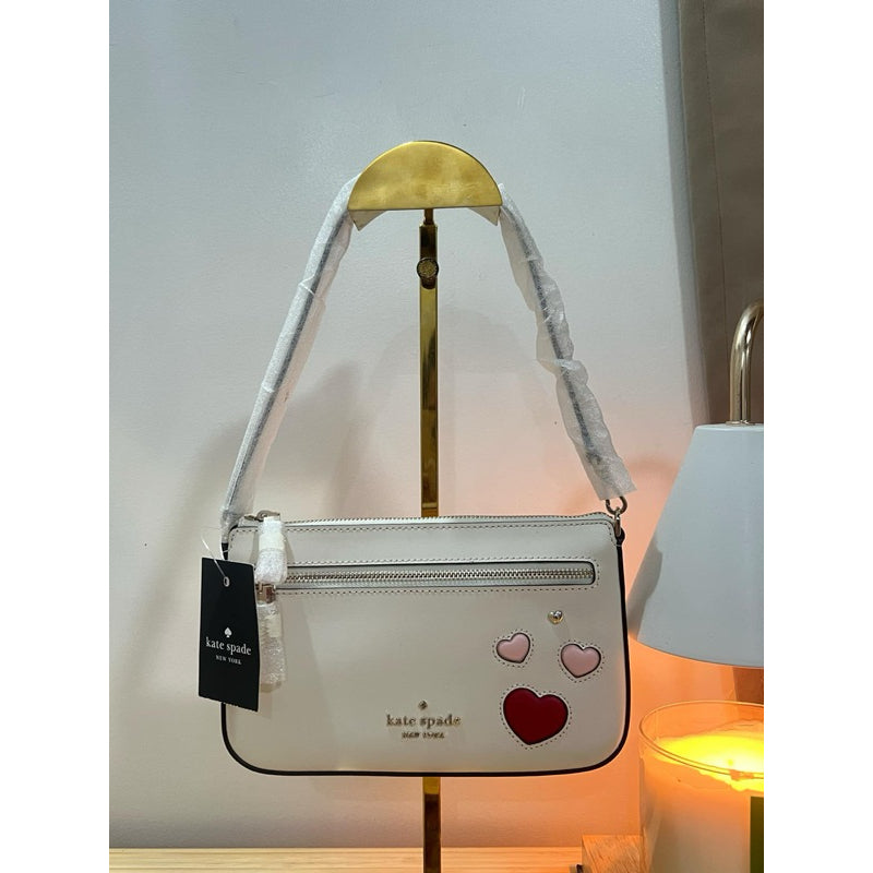 SALE! ❤️ ORIG & IMPORTED KS Valentines Day Convertible Heart White Wristlet Small Bag