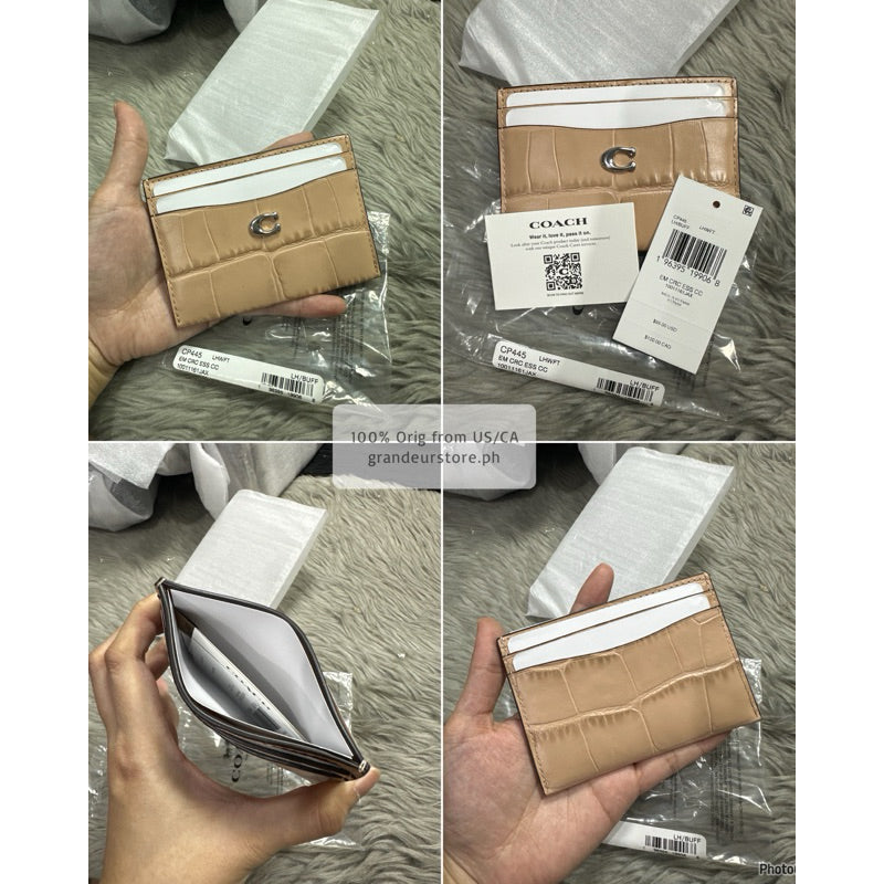 ORIGINAL & IMPORTED Coach Slim Id Card Case Wallet In Signature Canvas for Men / Unisex