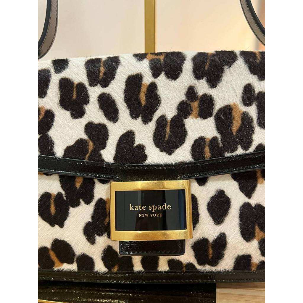 ORIG PRELOVED Retail KS Katy Leopard Medium Convertible Shoulder Bag
