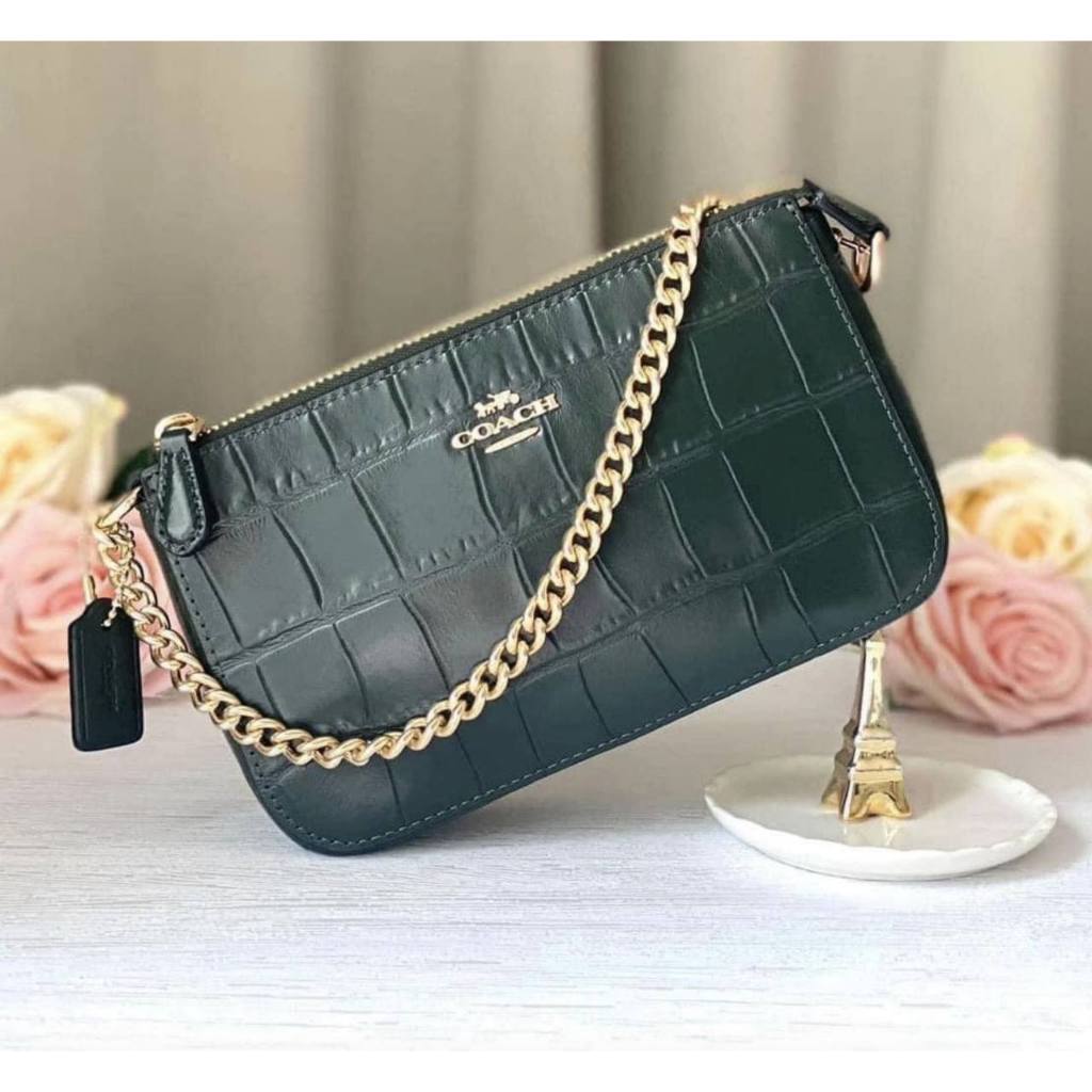 ORIG & IMPORTED CCH Nolita 19 Croc Green Chain Shoulder Bag