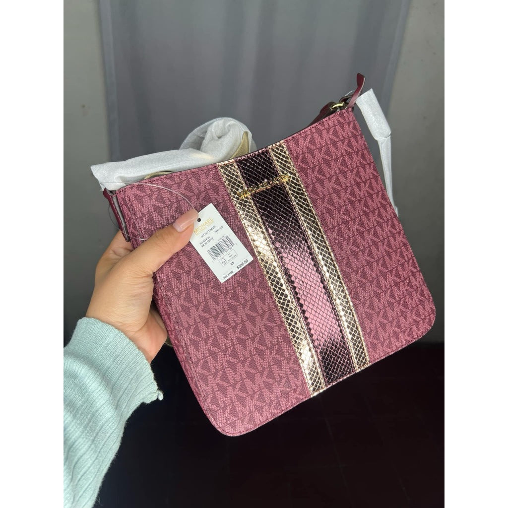 ORIG & IMPORTED MK Jet Set Travel Small Messenger Crossbody Bag in Rogue Sombre Pink