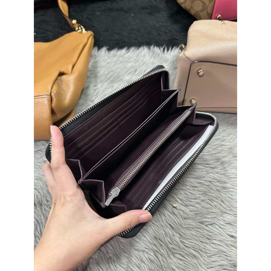 ORIG Preloved CCH Accordion Zip Long Wallet With Zebra Print