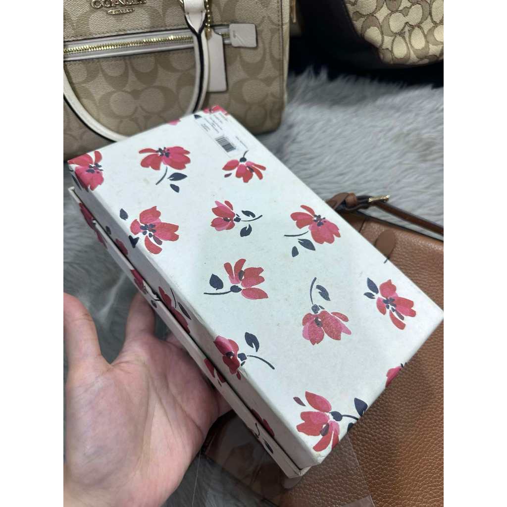 ORIG PRELOVED KS Medium Bifold Wallet Staci Tea Garden White