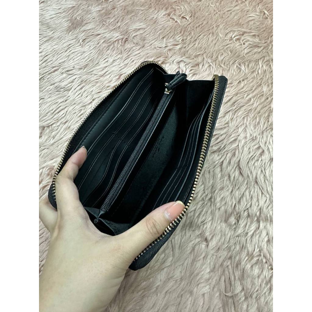 ORIG & IMPORTED KS Leila Large Long Continental Wallet Black
