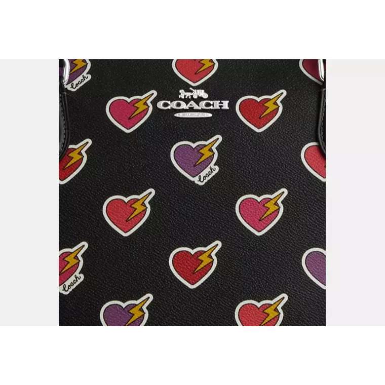 ORIG & IMPORTED C0@CH Gallery Tote Bag With Heart Bolt Print