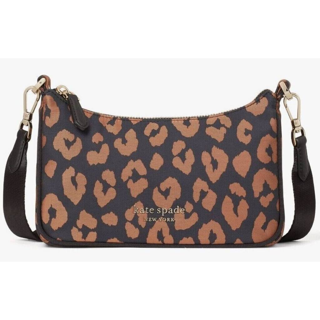 ORIG PRELOVED KS Retail Sam Leopard Nylon Small Crossbody Bag