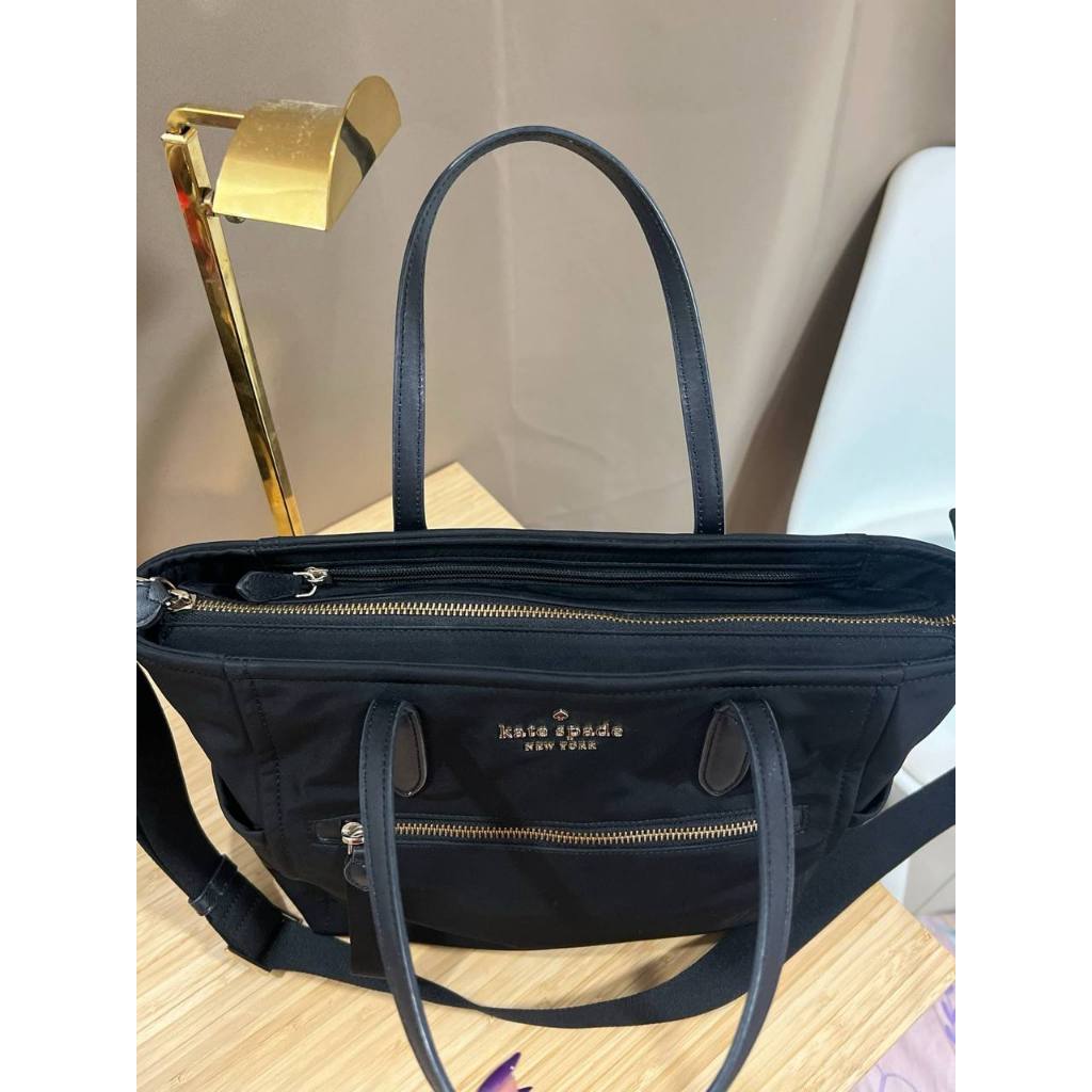 ORIG Preloved KS Chelsea Medium Satchel Nylon Black Bag