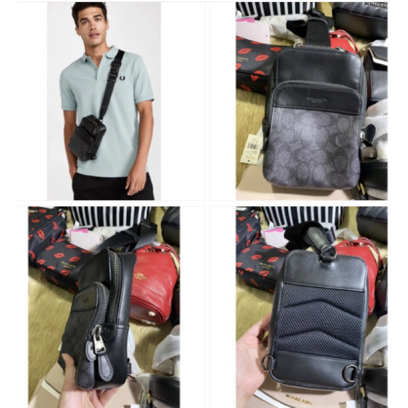 ORIG CCH MEN RETAIL SMALL CHARTER BELT BAG, TABBY, MINT PHONE BAG