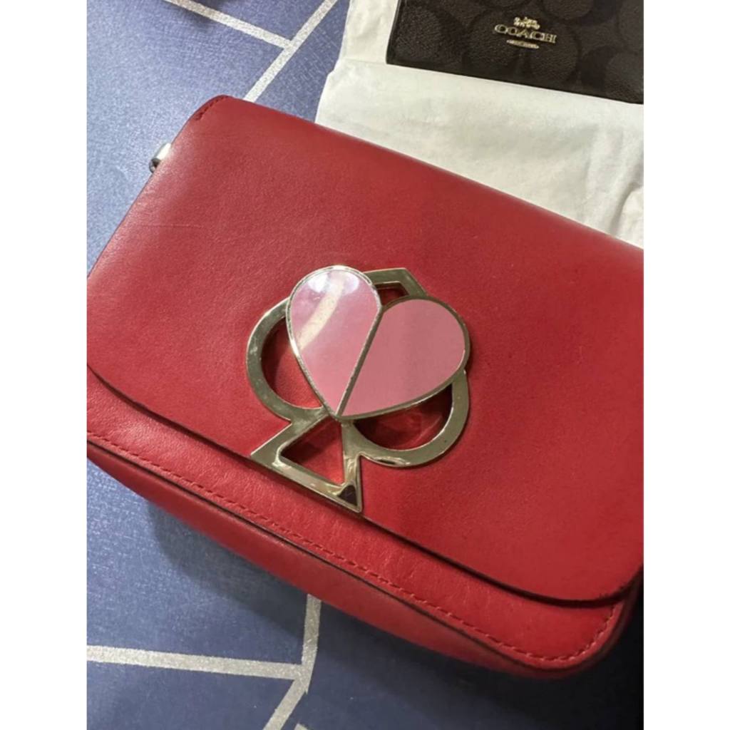 Preloved KS Nicola Twistlock Small Hot Chili Shoulder Bag Red