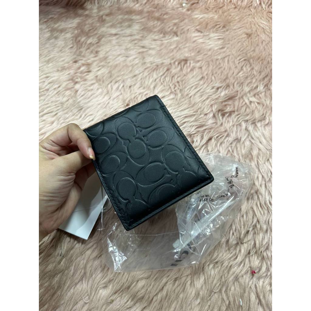 ORIG & IMPORTED CCH 3 in 1 Compact Signature Leather Black Men's Wallet