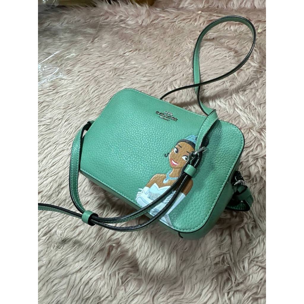 ORIG Preloved Disney X CCH RARE Mini Camera Bag With Tiana Green Small Bag