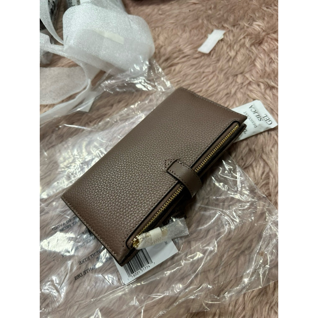 ORIG & IMPORTED KS Knott Zip Slim Long Wallet Brown