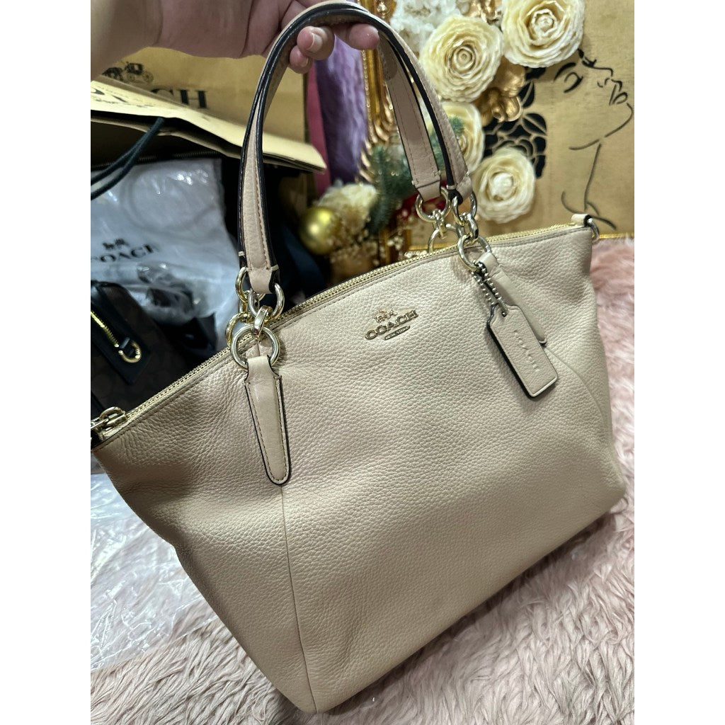 ORIG Preloved CCH Small Kelsey Satchel Beige Bag