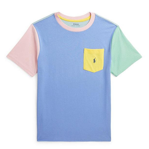 ORIG & IMPORTED Ralph RL Cotton Jersey Crewneck Tee in Garden Pink Kids