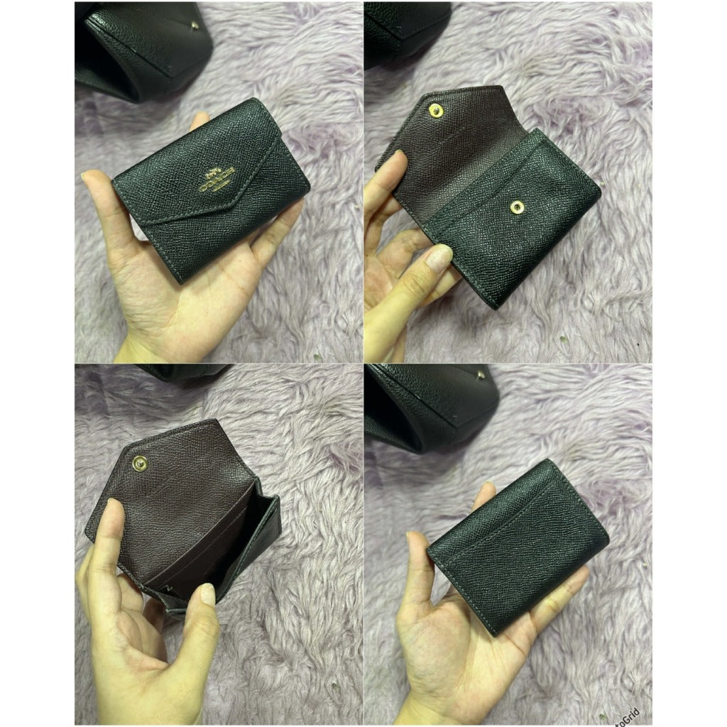 ORIG & IMPORTED CCH Flap Card Case Small Wallet In Signature Canvas pink Floral