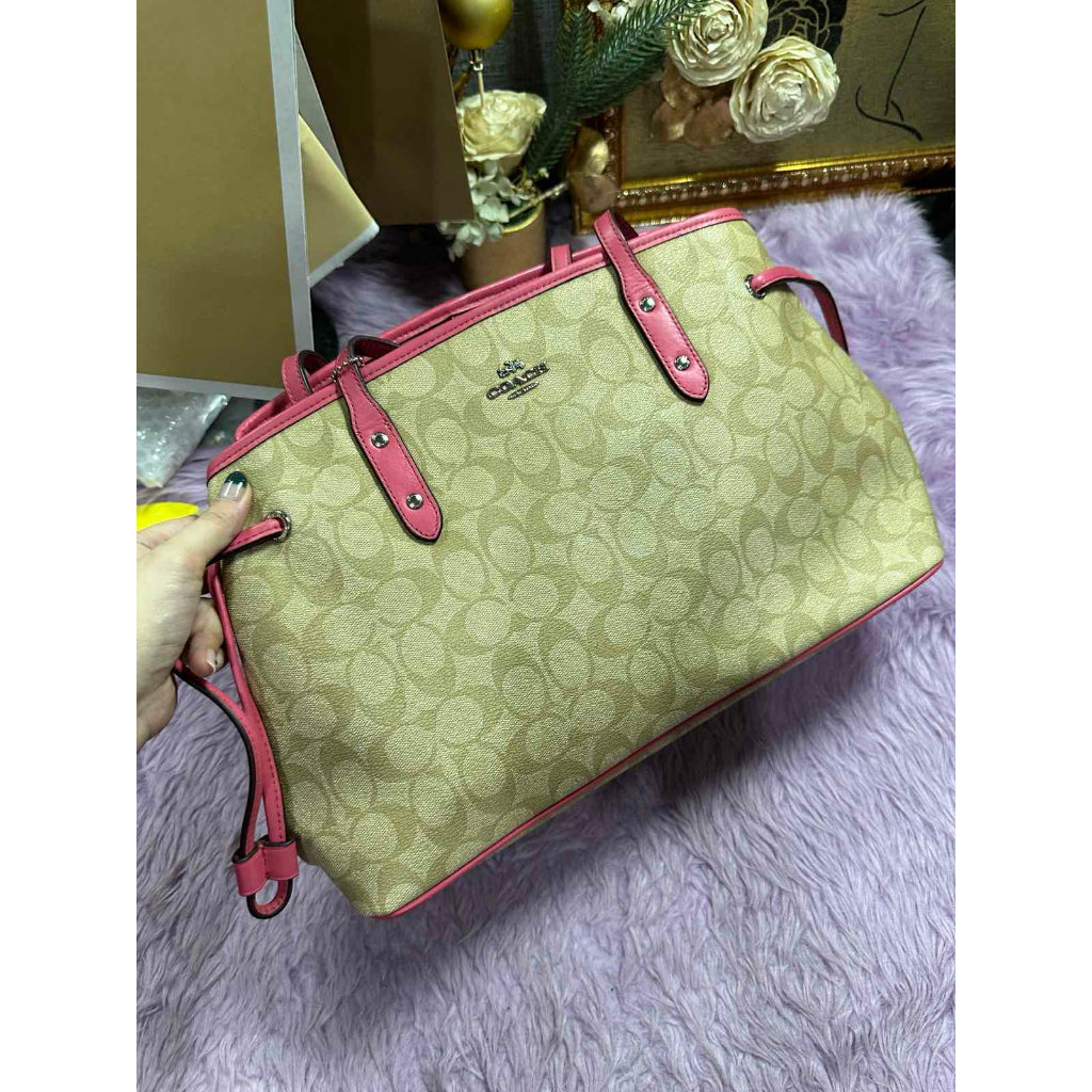ORIG & IMPORTED CCH Drawstring Carryall Light Khaki/Pink Tote Bag
