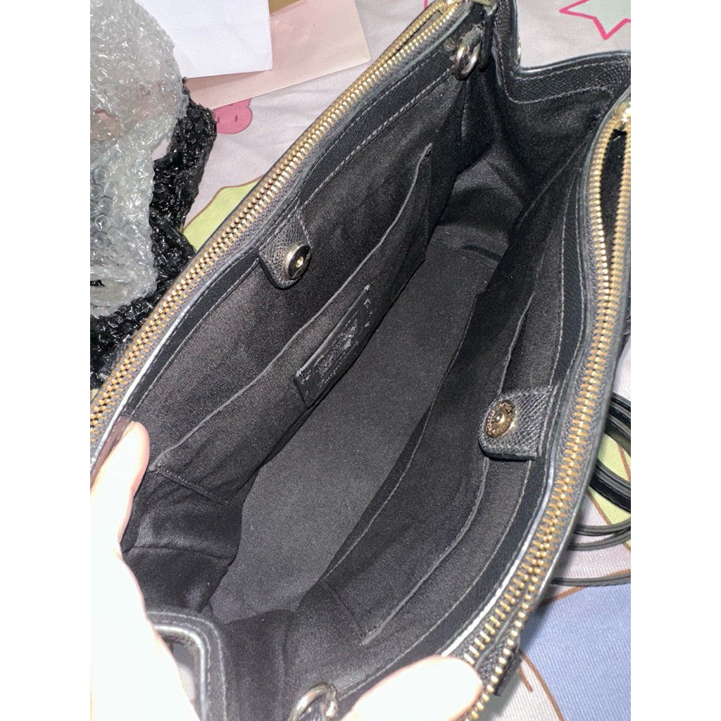 ORIG Preloved CCH Small Surrey Carryall Black Satchel Bag