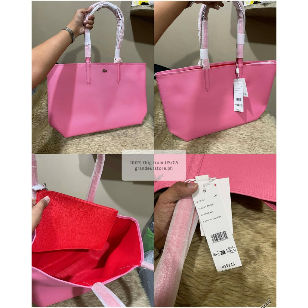 ORIG & IMPORTED LCT Anna REVERSIBLE Large Tote Bag in Brown/White/Pink/Black