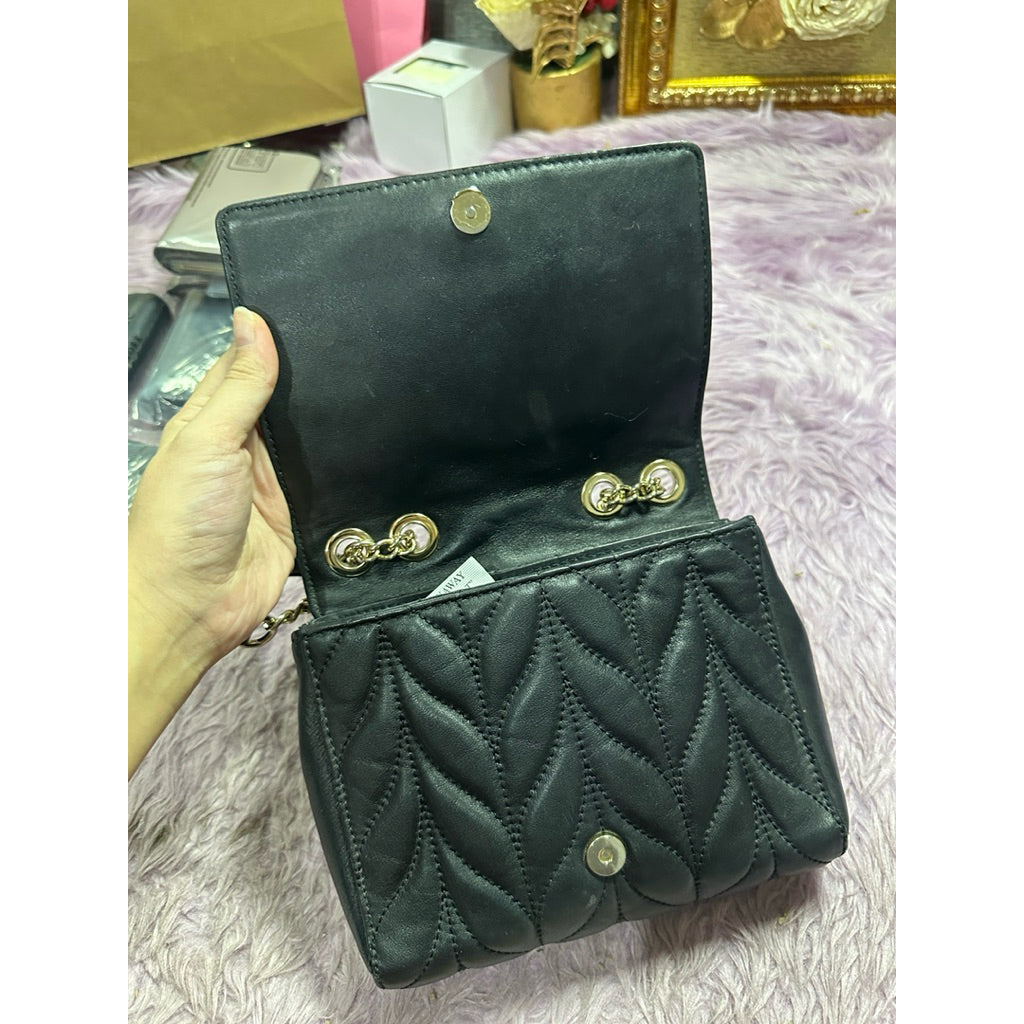ORIG Preloved KS Briar Lane Quilted Mini Emelyn Crossbody Black Bag