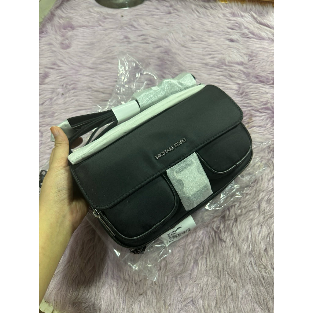 ORIG & IMPORTED MK Khai Medium Nylon Messenger Black Bag Unisex