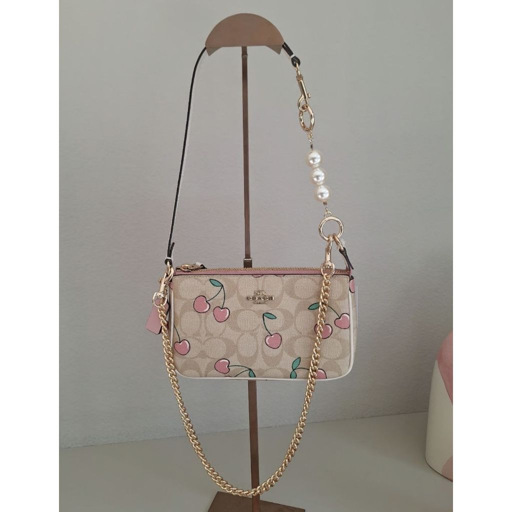 ORIG & IMPORTED CCH Nolita 19 with Cherry Print in Light Khaki Small Bag