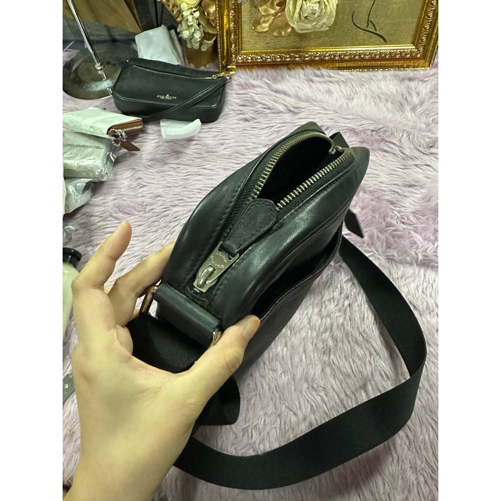 ORIG Preloved CCH Men Charles Flight Signature Crossbody Bag Black