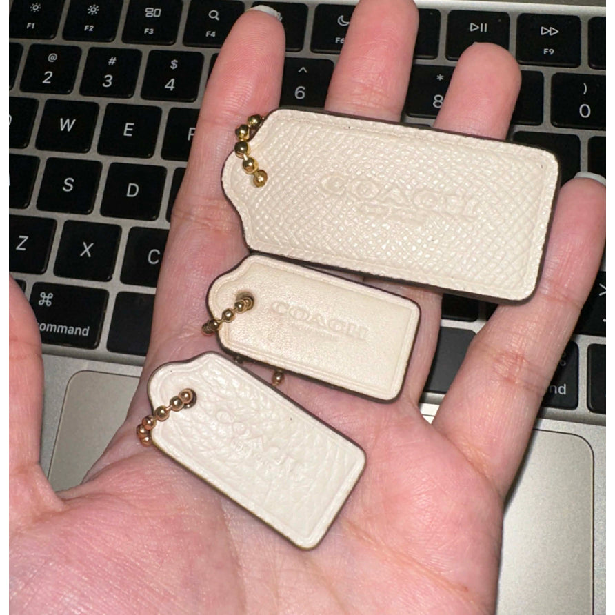 Orig Small Wallet Leather Gold Keychain / Bag Charms / Hangtag