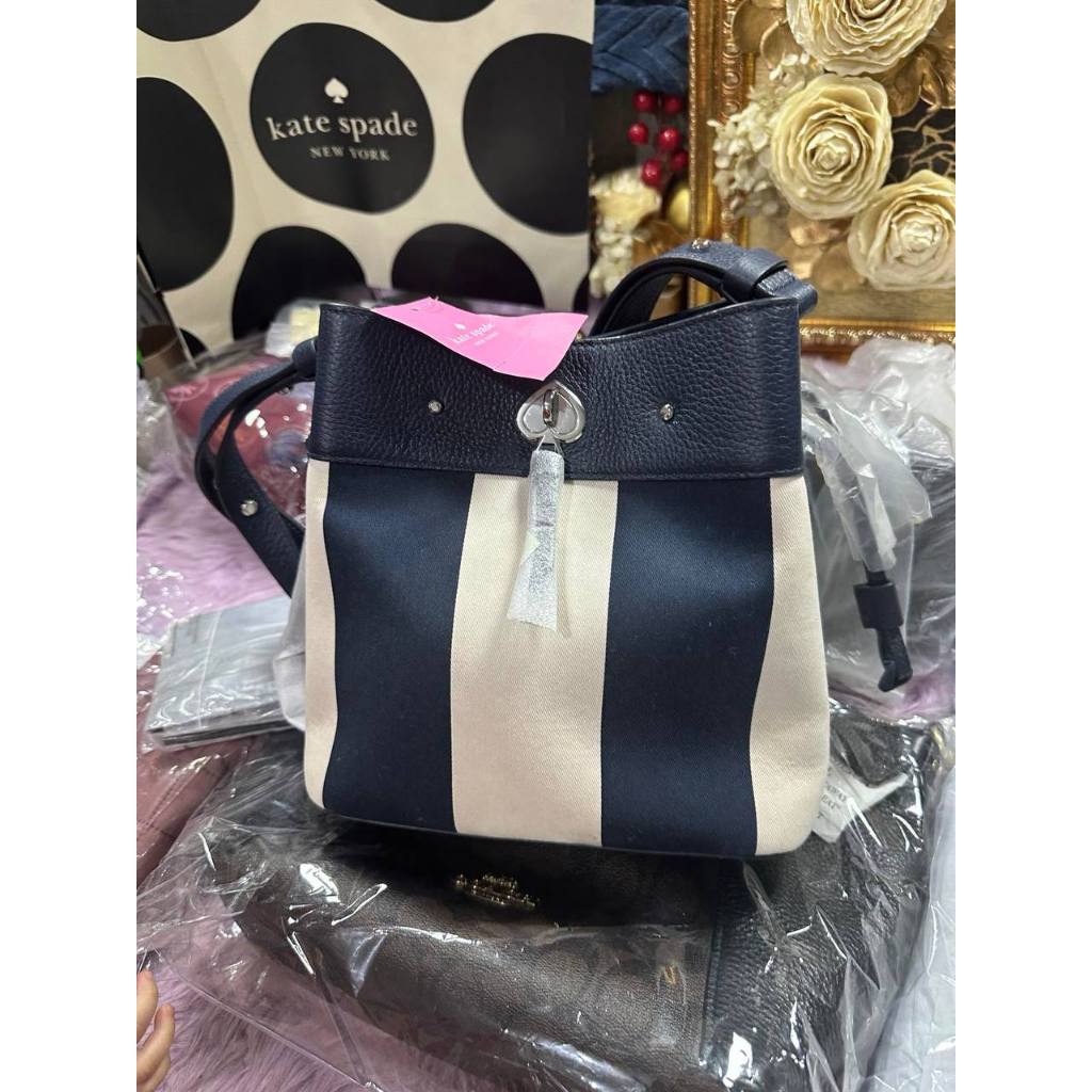 ORIG & IMPORTED KS Marti Small Bucket Bag Jacquard Blue