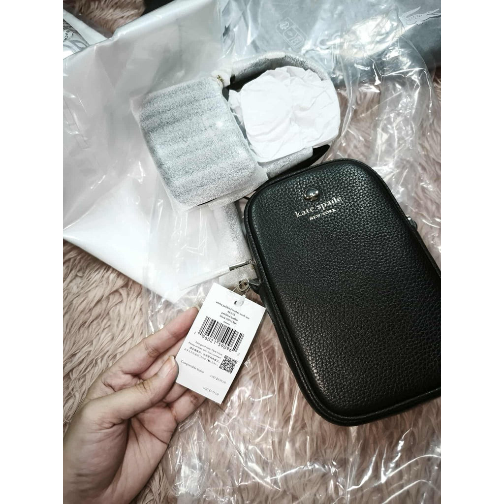 ORIG & IMPORTED KS Emma Phone Crossbody Small Black Bag with wallet