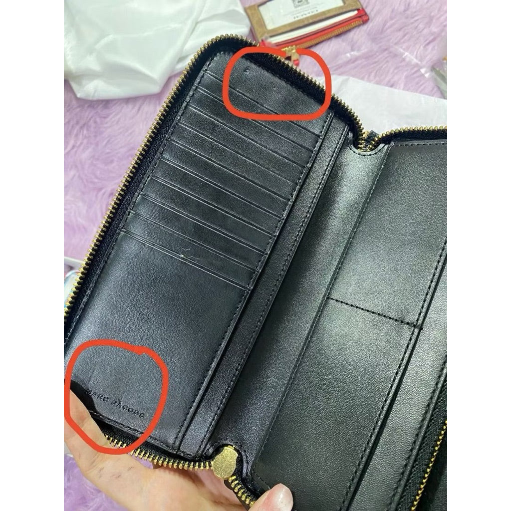 ORIG & IMPORTED MJ The Leather Continental Long Wallet Black Brown