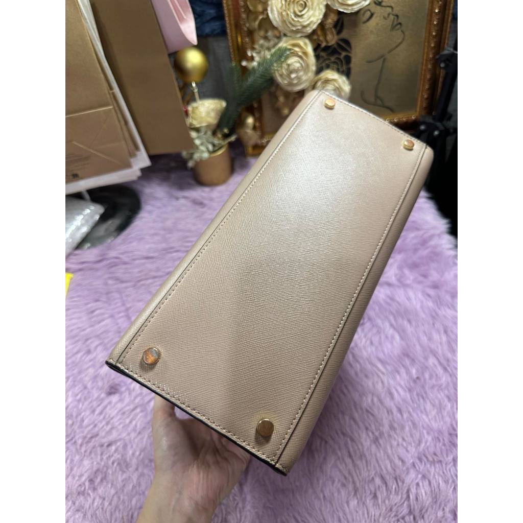 ORIG Preloved Kate Spade KS Small Madison Satchel Beige Bag
