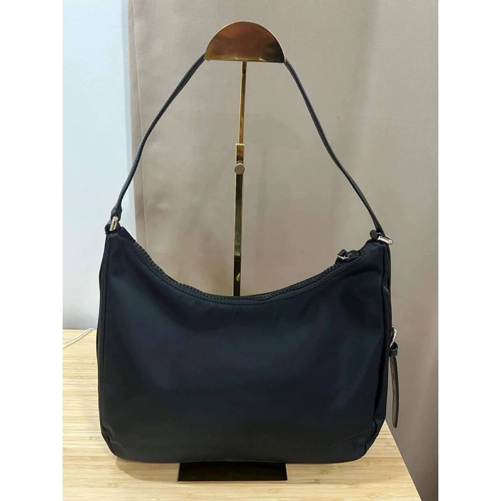 AUTHENTIC/ORIGINAL Preloved KS Jae Medium Nylon Hobo Shoulder Bag Black