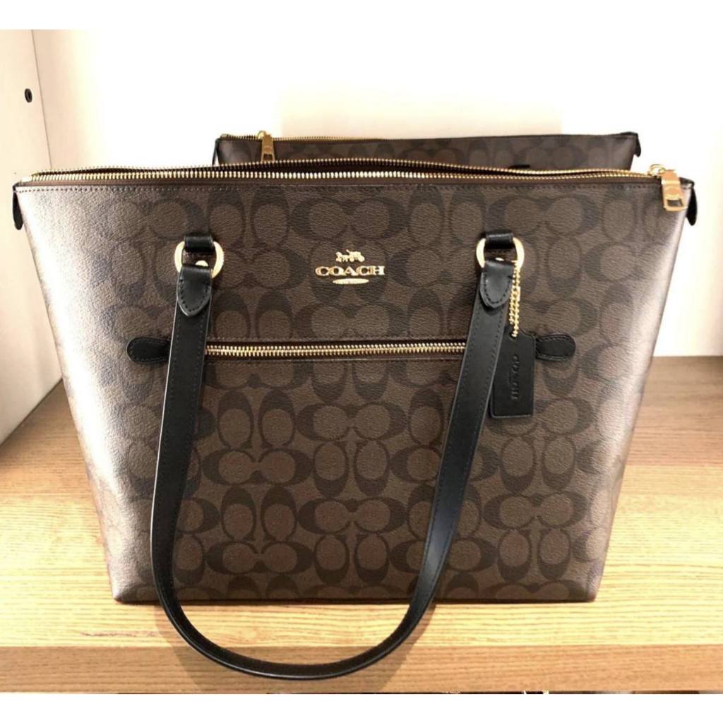 ORIG & IMPORTED CCH Gallery Tote Large Bag In Signature Canvas Brown/Black