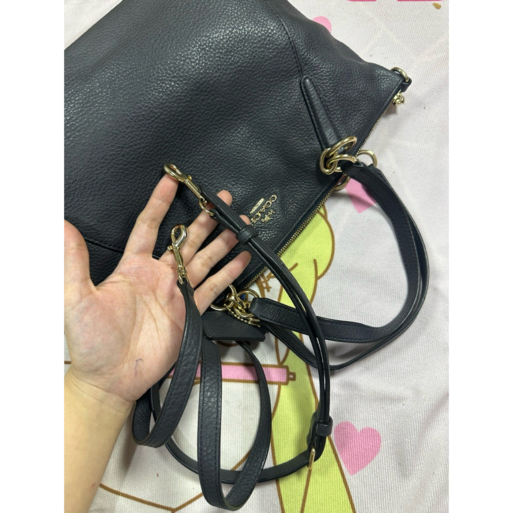 ORIG Preloved CCH Small Kelsey Satchel Crossbody Bag Navy Blue