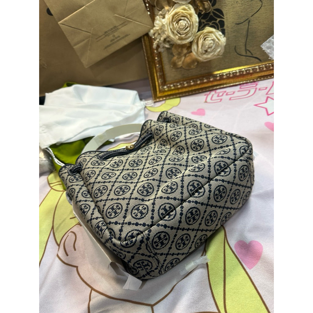 ORIG & IMPORTED Tory TB T-Monogram Romy bucket bag