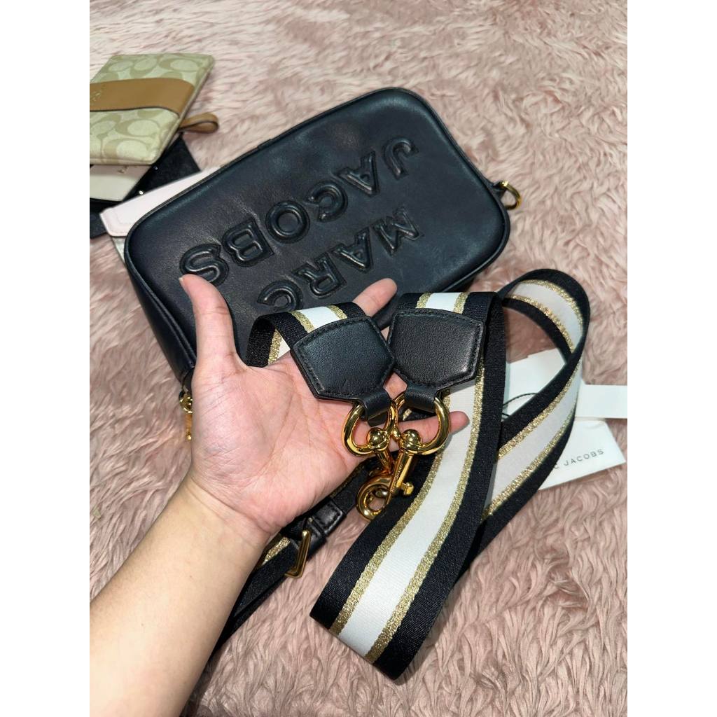 ORIG Preloved MJ Flash Leather Camera Black Crossbody Bag