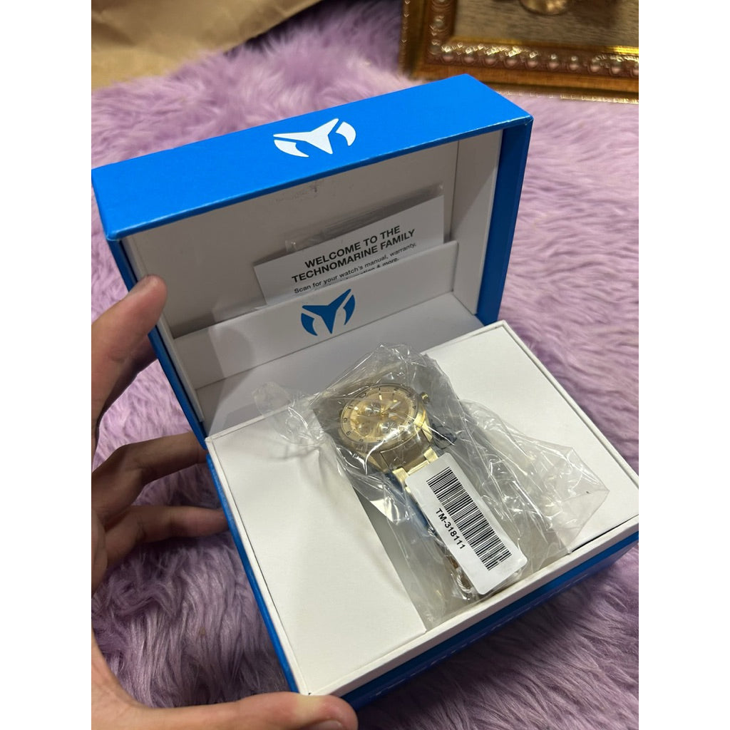 ORIG & IMPORTED Technomarine OCEAN 36mm TM-318111 Gold Lady's Watch