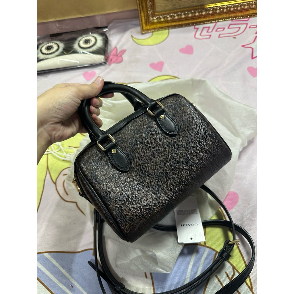 ORIG Preloved CCH Mini Rowan Crossbody Bag in Signature Canvas Brown